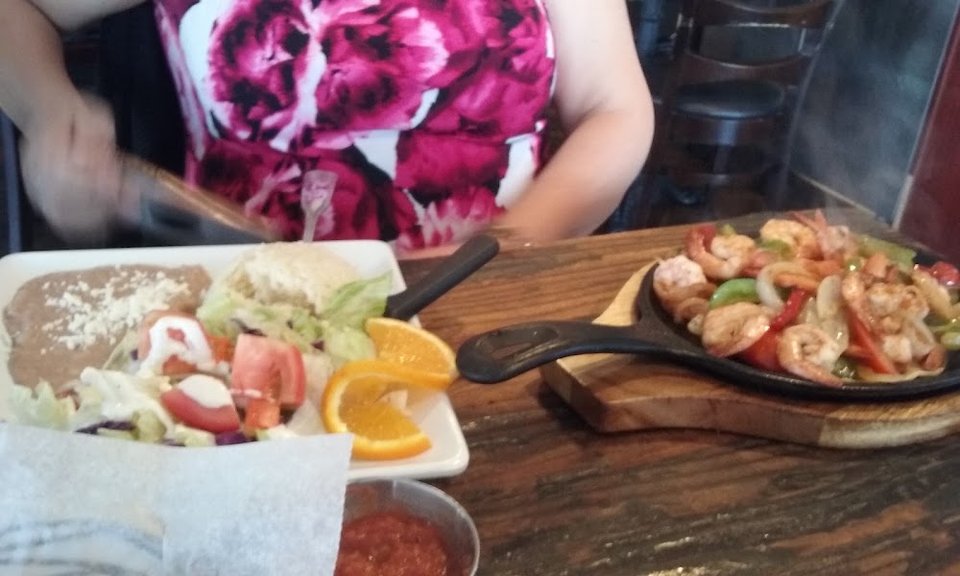 Fajitas on Right Salad Also